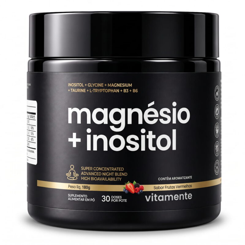 Magnésio Inositol Vitamente 180g, Frutas Vermelhas